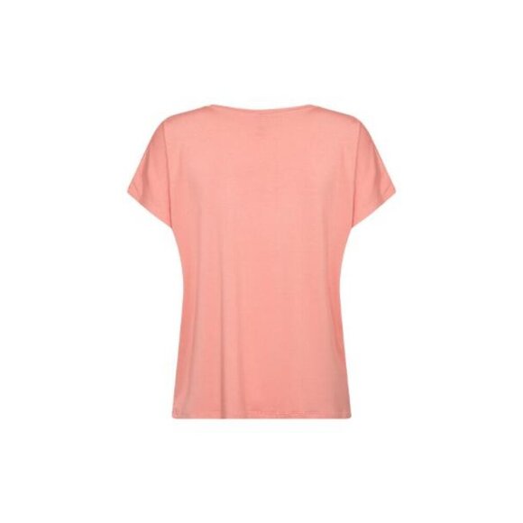 NWT SOYA CONCEPT Marica 32 Peach Vneck T-Shirt - Picture 5 of 5